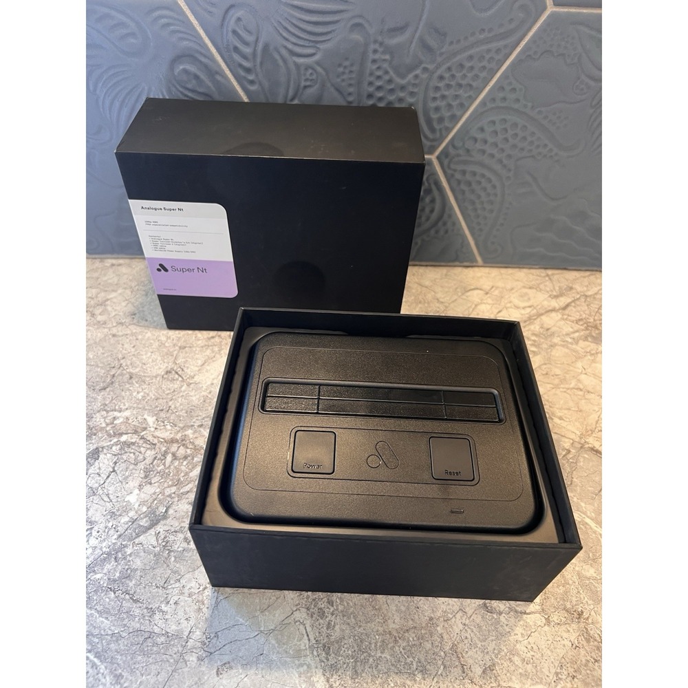 Analogue Super Nt Console Complete In Box FPGA SNES System Black